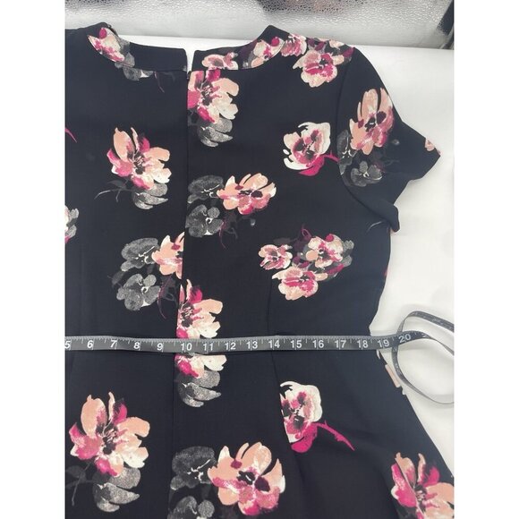 Talbots Floral Fit & Flare Dress Sz 16 Plus A Line Wedding Party Career Boho - Picture 5 of 5